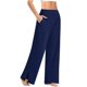 thumbnail image 1 of Pantalones de yoga deportivos de moda Pantalones sueltos sólidos con bolsillos activos de cintura media alta Pompotops ulkah939263, 1 of 8