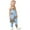 bleu, variante sur Combinaison Imprimée Adorable pour Filles Tenue de Jeu Douce Confortable pour Tout-Petits 1-6 Ans