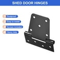 thumbnail image 3 of Gate Hinges 3.5 Inch 4 Pack, Iron Door Hinges with Screws for Wood Sheds, Barns, Wood Fences, and Swing Doors, 3 of 6