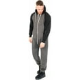 thumbnail image 6 of Juicy Trendz Unisex Adult Fleece Onesie, Hooded Jumpsuit Pajamas for Men & Women – Cozy Loungewear Charcoal Black, 6 of 10