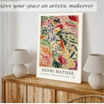 thumbnail image 4 of Induslyfe Large Framed Retro Vintage Wall Art Canvas Decor Set of 3, Matisse Wall Art Prints Poster Modern Art, Sage Green Aesthetic Floral Botanical wall art, bedroom living room bathroom 18x24, 4 of 6