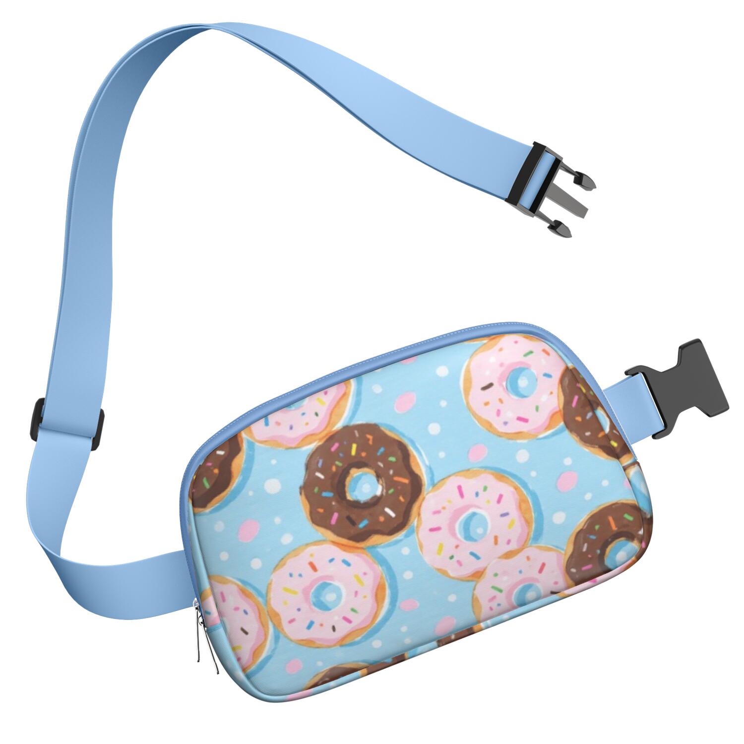 Crossbody Fanny Pack for Sports Enthusiasts Commuters Waist Bag & Hip Bum Bag with Adjustable Strap for Outdoors Workout Traveling Doughnut Sporty Waist Pack