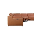 thumbnail image 6 of Titan Furnishings 8-Piece 2-Console 3-Power Reclining Leather Sectional in Brown, 6 of 12