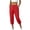 Red, variant on Hurxie Cargo Capri Pants for Women High Waisted Elastic Knit Waist Casual Capris Trousers Cropped Pants Light Blue,2XL