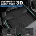 thumbnail image 5 of Autocessking Floor Mats for Ford F150 SuperCrew Cab 2015 2022 2024 2025 F-150 Lightning Front 2nd Row All Weather TPE Truck Liners (Not Fit Rear Seat with Under-Seat Fold Flat Storage), Set of 3 Mats, 5 of 11
