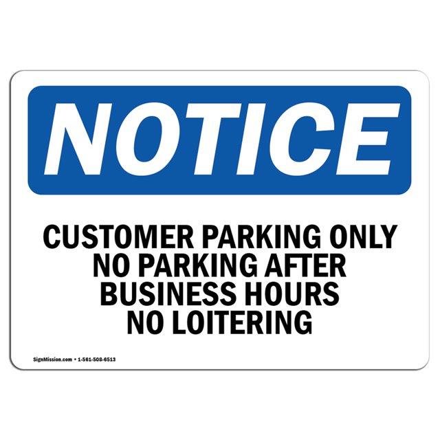 OSHA Notice Sign - OSHA No Loitering Sign | Rigid Plastic Sign | Protect Your Business, Construction Site, Warehouse & Shop Area | Made in The USA