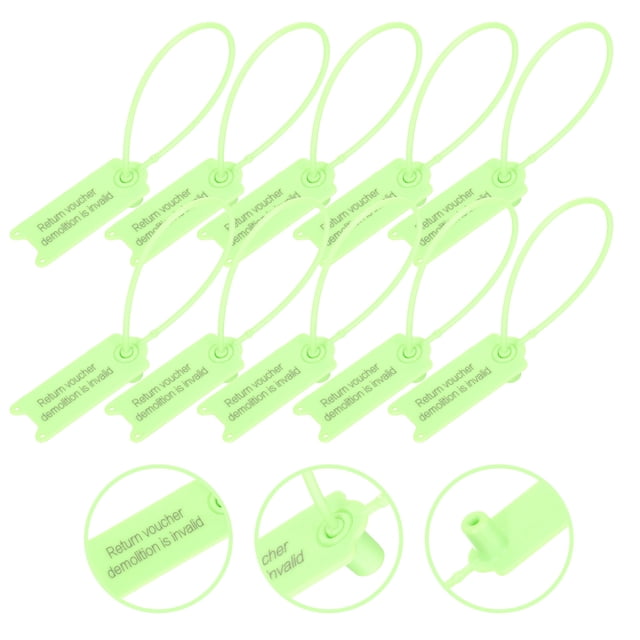 Greenadscape 100Pcs Self Locking Plastic Label Cable Ties for Trucks Luggage and Parcel Security