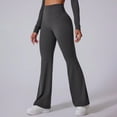 thumbnail image 6 of YAPPO Women's High Waisted Flared Yoga Pants, High Stretch Asymmetrical Bootcut Leggings for Workout & Studio, Navy Blue, 6 of 6