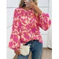 thumbnail image 5 of PRETTYGARDEN Women's Floral Button Down Blouse Fall Fashion Dressy Casual Long Sleeve Oversized Shirts Top Boho Clothes, 5 of 10