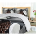 thumbnail image 5 of Ambesonne Espresso Grey Duvet Cover Sets, Poured Coffee Beans, 2-Queen, Brown Grey White, 5 of 7