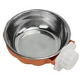 thumbnail image 1 of Pumpkin Shape Hanging Dog Bowl, Removable Stainless Steel Feeder for Cats Dogs Birds Guinea Pigs, Screw Buckle Design, Multifunctional Use, Large Caliber Open Bowl, 1 of 7