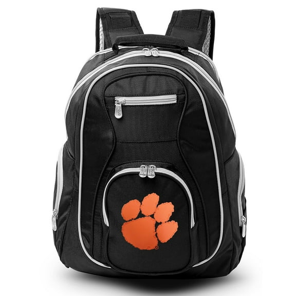 NCAA Clemson Tigers Premium Laptop Backpack with Colored Trim