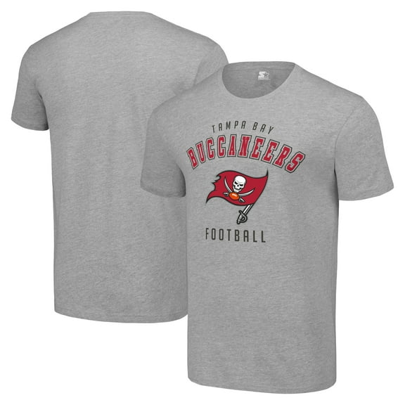 Men's Starter Heather Gray Tampa Bay Buccaneers Logo T-Shirt