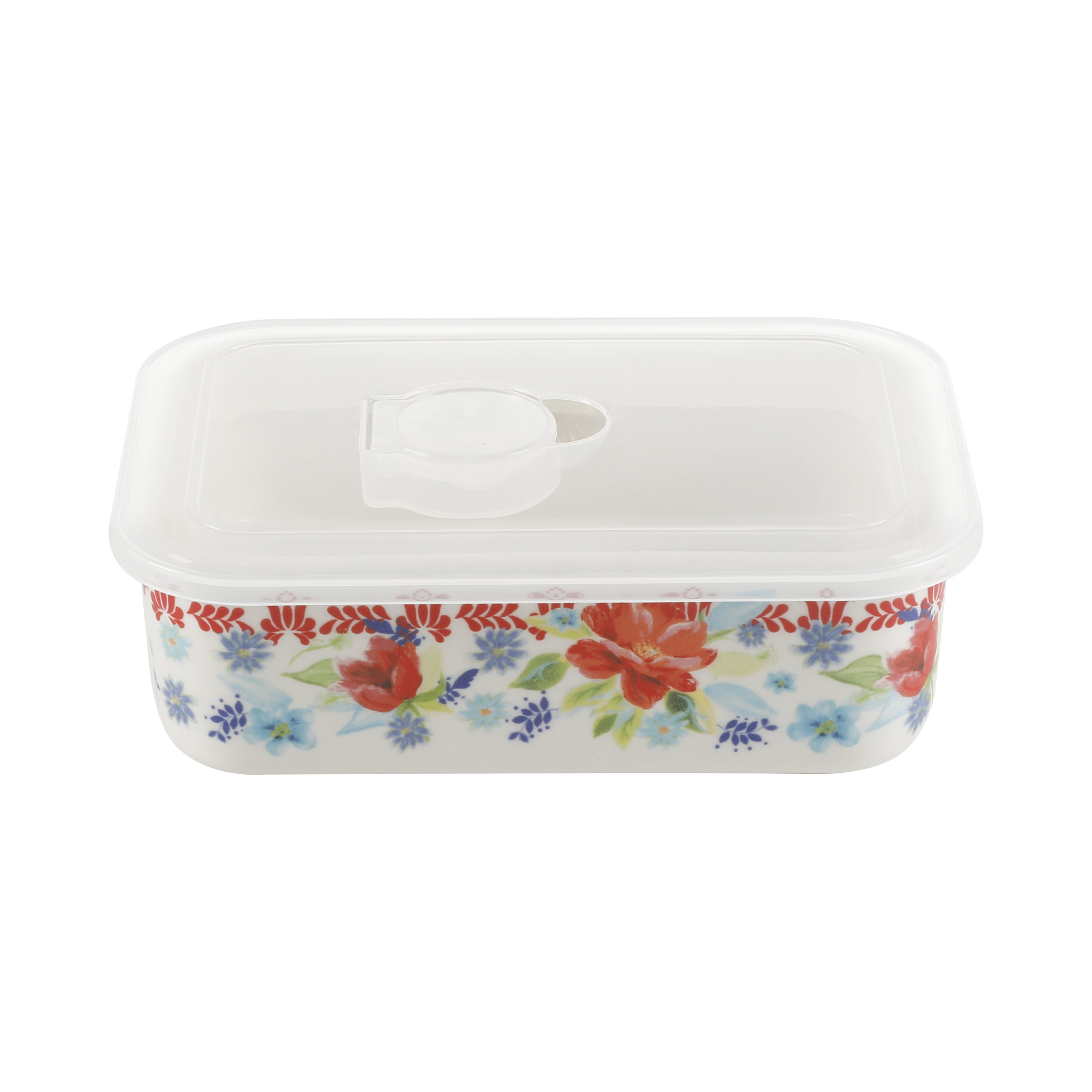 The Pioneer Woman Spring Bouquet 6-Piece Decorated Stoneware Storage Set with Lids