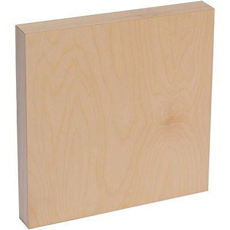 American Easel 4"x 4" Deep - Natural 1 5/8" Poplar Wood Cradled Birch Face Painting Panel (Pack of 4)