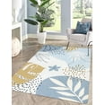 thumbnail image 2 of Boho Blue Area Rug For Living Room - Rug Machine Washable Non-Slip Soft Bedroom Rugs Ultra-Thin Large Rug For Dining Room, Botanical Print Indoor Modern Rug For Classroom Nursery Office, 2 of 6