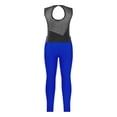 thumbnail image 4 of TiaoBug Kids Girls Rhinestones Sleeveless Gymnastics Dance Leotard Bodysuit And Leggings Pants Athletic Dancewear Royal Blue 12, 4 of 7