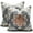 Gray Orange Ethnic Pattern, variant on Boho Style with Floral Pillow Cover Bohemian Gray Orange Decorative Pillow Cases Linen Square Cushion Cover for Home Bedroom Livingroom Sofa Couch 18x18 Inch (Set of 2)
