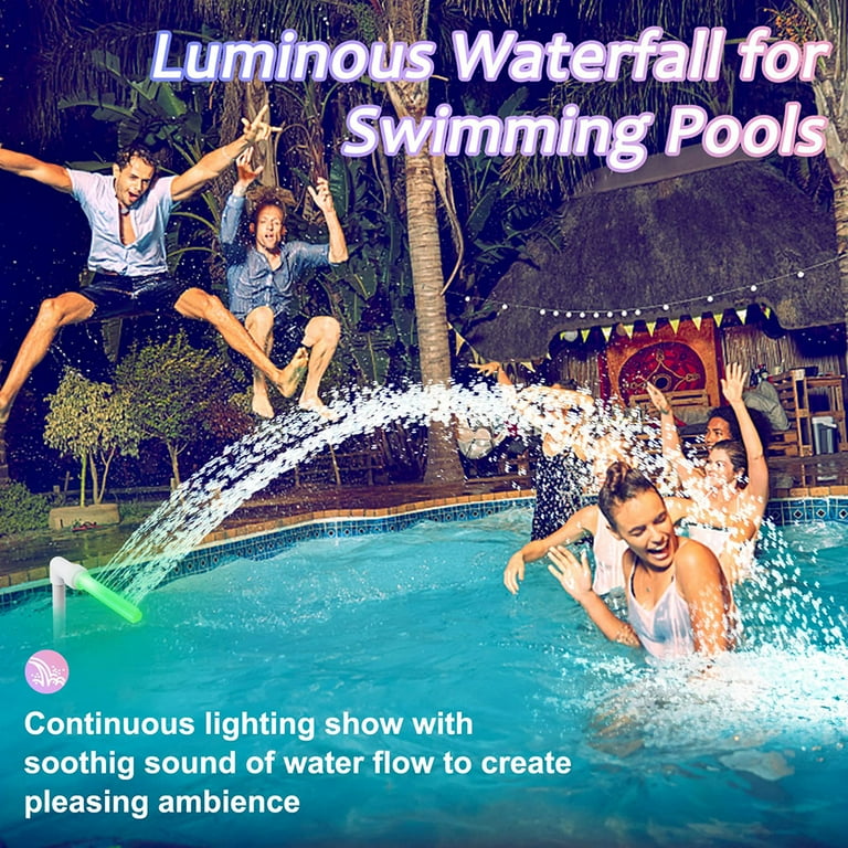 2025 Upgraded  Pool Fountain - 16''-27'' Height Adjustable Pool Fountains For Above Ground Inground Pools 360 Pool Sprinkler Fountain Pool Accessories Gray