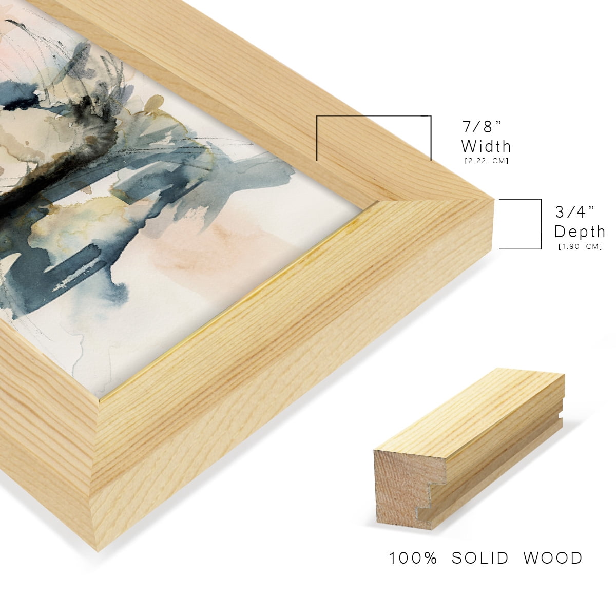 Winter Shoal I - Framed Print w/glass - Natural Wood