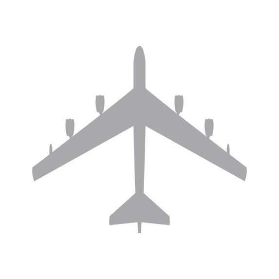 B-52 Stratofortress Sticker Decal Die Cut - Self Adhesive Vinyl - Weatherproof - Made in USA - Many Color and Sizes - bomber b52 v2