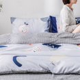 thumbnail image 3 of Juego de cama de algodón puro con estampado de flores, funda de almohada y funda de edredón (Rey), 3 of 8