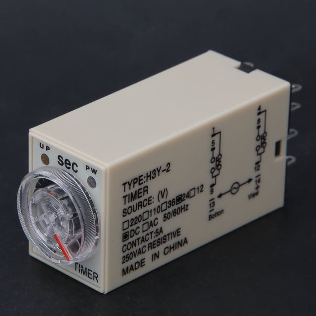 Relé De Tiempo H3Y-2, Rango De Retardo Ajustable De 8 Pines 0-10 S Con Esfera Transparente, Para Control Industrial De Electrodomésticos