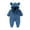 Blue, variant on Baby Boy Girl Snowsuit Winter Warm Clothes Coat Infant Jumpsuit Toddler Outfit Solid Color Hooded Jumpsuit