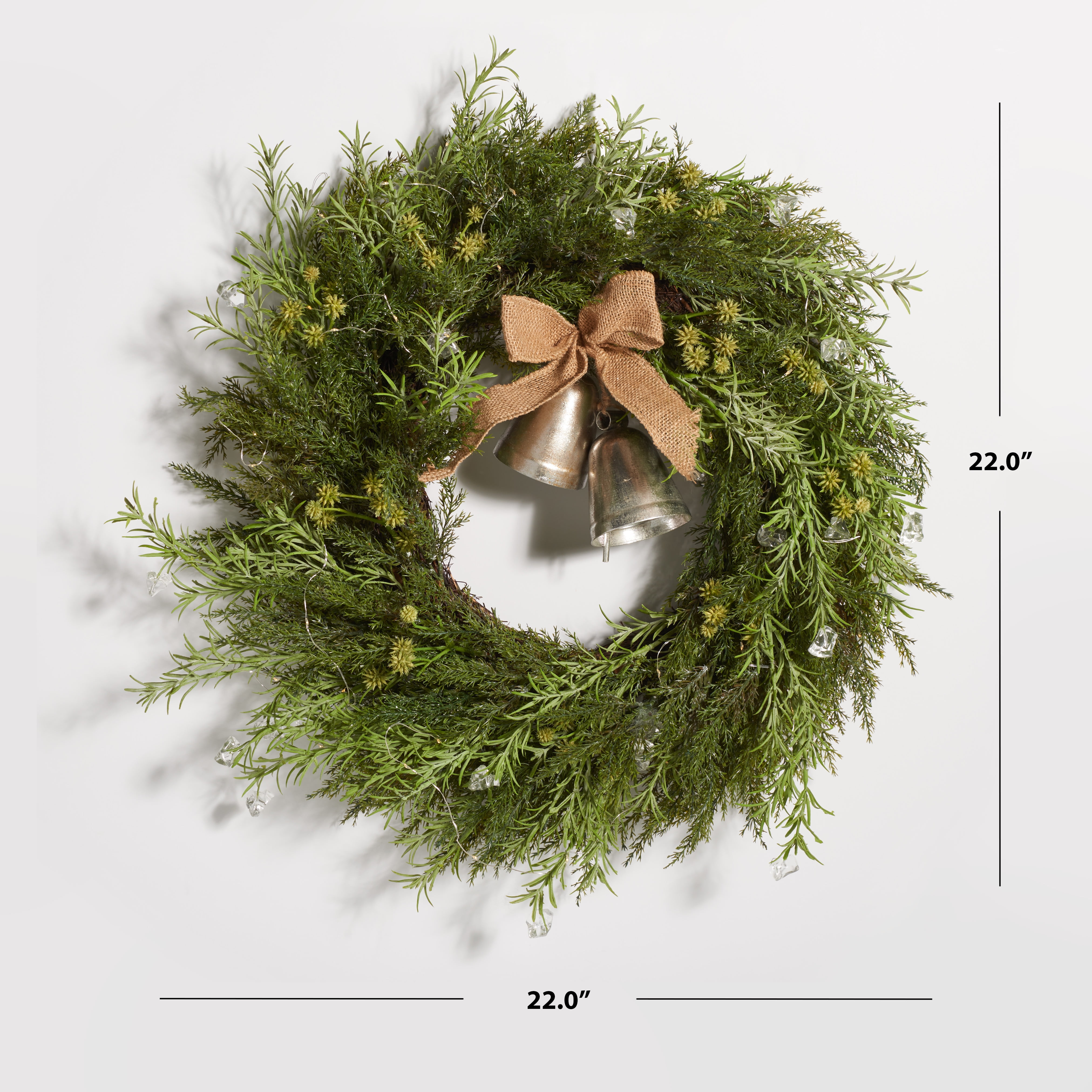 2022white × green christmas wreathe① Amazon.com: LampLust Cypress Christmas Wreath with Lights