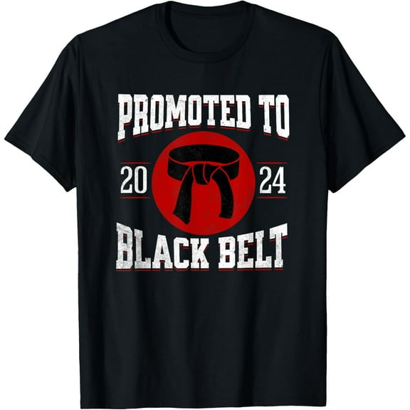 2024 Black Belt Achievement Tang Soo Do Karate Taekwondo T-Shirt men and women can wear, black, white, gifts