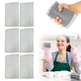 thumbnail image 5 of Clearance Under $2, 6 Pack Kitchen Scrubbing Sponges, Non-Scratch Dish Scouring Pads, Multi-Purpose Non-Metal Scrubber for Fast Cleaning of Pots and Pans, Polyester-Cotton Blend, 14x9cm (Silver), 5 of 6