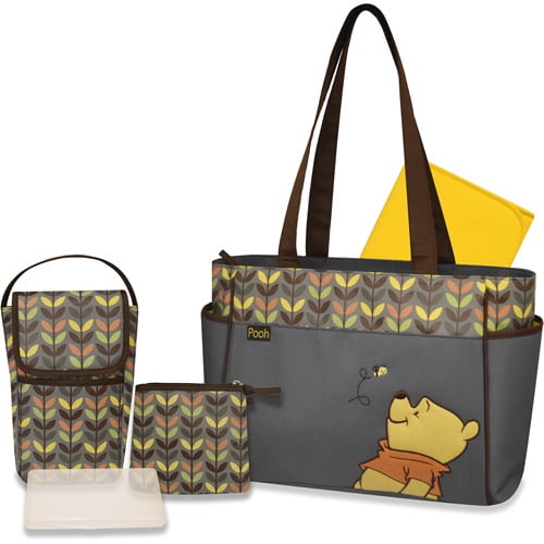 Disney Winnie the Pooh 3 Piece Diaper Bag Set with Bonus Bottle Bag ...