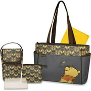 Disney Winnie the Pooh 3 Piece Diaper Bag Set with Bonus Bottle Bag