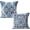 Blue and White 18x18 Set 2, variant on Vintage Blue and White Throw Pillow Covers 18x18 Set of 4, Retro Boho Ethnic Navy Blue Moroccan Tile Mediterranean Decorative Pillow Covers for Home Room, Chinoiserie Decor Pillowcases