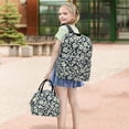 thumbnail image 5 of ALAZA Backpack Set Peony Flowers on Black Elementary School Bags Student BookBag with Lunch Bag, 5 of 6