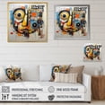 thumbnail image 4 of Designart "Modern Robot Pop Art wall art IV" Abstract Floater Framed Canvas Art Print, 4 of 7