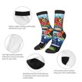 thumbnail image 3 of Honeii Floral Truck Welcome Print Children's Colorful Socks,Unisex Kids and Toddlers' Cushioned Sock,Kids Athletic Crew Socks,for Everyday Wear and Sports, 3 of 5