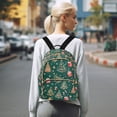 thumbnail image 7 of FORMRS Mini Backpack Purse for Women Travel Daypack Casual Shoulder Bag, Green Christmas Gingerbread, 7 of 7
