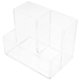 thumbnail image 2 of Transparent Acrylic Desk Organizer for Home with Enough Capacity to Store Pens Makeup Brushes and Stationery 3 Compartment, 2 of 4