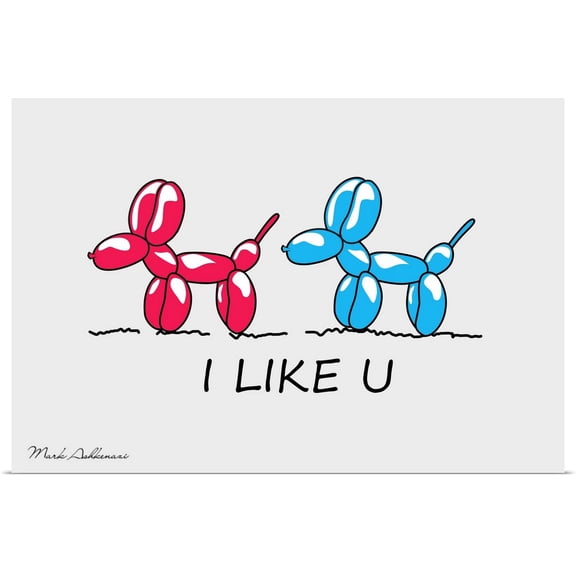 Great BIG Canvas | "I Like U" Art Print - 36x24