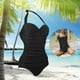 thumbnail image 5 of Traje de baño de una pieza Yuyangstore Elegante fruncido con cuello halter color Negro M, 5 of 8