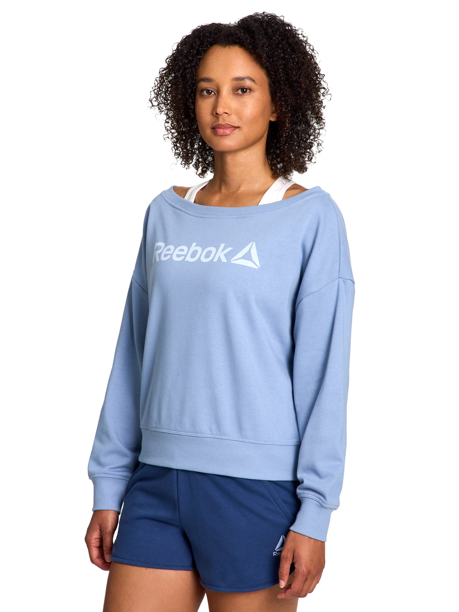Reebok Women's Studio Off the Shoulder Sweatshirt, Sizes XS-XXXL