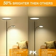 thumbnail image 3 of Floor Lamp, 42W 4000LM  Bright  Room Lamp with Adjustable Reading Light,Dimmable Modern Standing Lamp with Remote & Touch Control for Room  Office Floor Light, 3 of 7