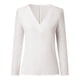 thumbnail image 4 of ICHUANYI Clearance Large Size Women Lace Solid Splicing Long Sleeve Slim Blouse V-Neck Tops Shirt(White, M) Ichuanyi Ichuanyi, 4 of 5