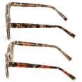 thumbnail image 3 of 2 Pairs Women Reading Sunglasses - Gradient Tinted Reader - Marble Camouflage Print Optical Frame UV Protection Glasses +1.00, 3 of 4