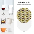 thumbnail image 6 of Lsque Lilies Flowers Pattern 4" Drink Coasters Set of 4, PVC Leather Absorbent Coasters, Table Coaster Set Decorative Coffee Cup Coasters Housewarming Gift -Octagon, 6 of 6