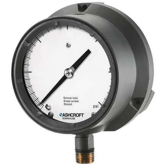 Ashcroft Compound Gauge,30 Hg to 60 psi,4-1/2In 451379SSL04LVAC/60#
