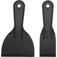 thumbnail image 1 of WOLMIK Putty Scrapers Set - 2 PCS Plastic Putty Scrapers Set Paint Scrapers Tools Putty Filler Scraper for Spackling Patching Decals Wallpaper Remover Sticker Car Painting Scrapers - Black, 1 of 5