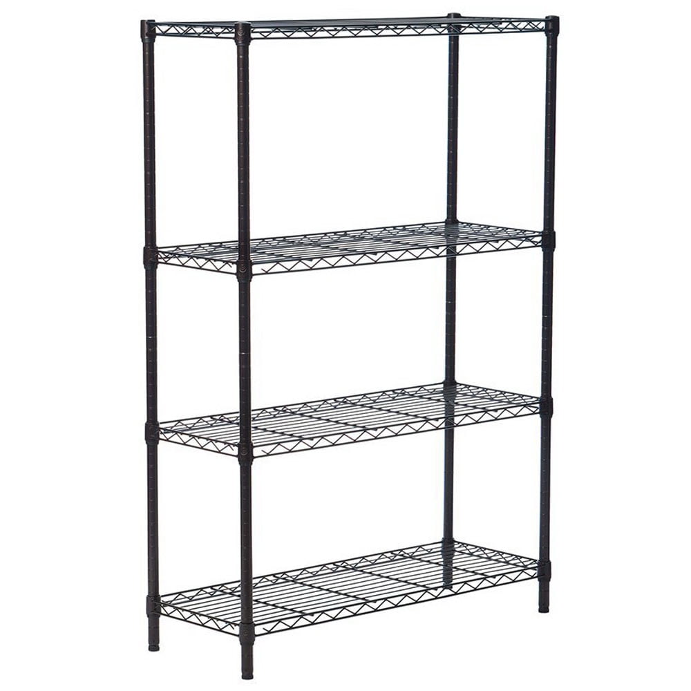 Metal Large Storage Shelves Heavy Duty Height Adjustable Commercial Grade Steel Utility Layer Shelf Rack Organizer 1000 LBS Capacity 14x36x54,Black 