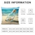 thumbnail image 5 of Fenyluxe Message in a Bottle Starfish Pillow Covers for Couch Sofa Indoor Outdoor High-Quality Summer Home Decor 1PC 22x22in, 5 of 5